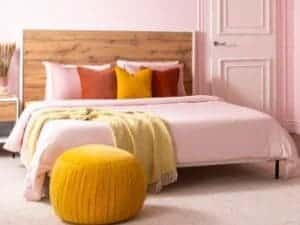 سرير ماديسون باللون الأبيض والبلوط